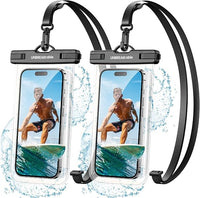UNBREAKcable Wasserdichte Handyhülle [2 Stück], 7,0 Zoll IPX8 Unterwasser Handyhülle, Wasserfeste Handytasche für iPhone 17 16 15 14 13 12 11 Pro Max Samsung S25 S24 S23 Ultra A55 Xiaomi- Kristallklar