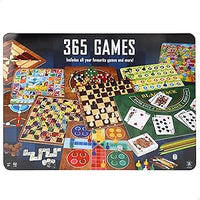 COLORBABY CB Games Pack 365 Juegos de Mesa, Caja metálica, 10 tableros multijuego, Fichas, 7 Dados, Juego de la oca, Backgammon, 1 a 8 Jugadores, Juguete Educativo, Juguetes +6 años (39521)