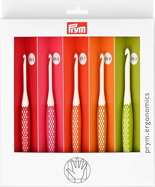 Prym Juego de agujas de ganchillo, multicolor, pequeñas (E, G, 7, H, J)