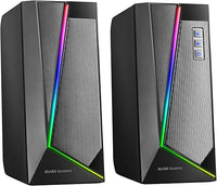 Mars Gaming MS7, Altavoces Gaming 10W, Subwoofer, Jack 3.5mm y USB, 6 Drivers, Procesador DSP, Negro