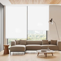 Blindecor Ara | Estor enrollable translúcido liso - Blanco Roto, 150 x 175 cm (ancho por alto) | Tamaño de la Tela 147 x 170 cm | Estores para ventanas