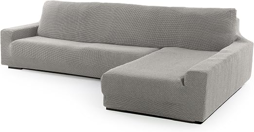 Funda elástica  gris claro jacquard algodón