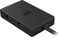 Corsair Concentrador Interno de 4 Puertos USB 2.0 de - 4 Puertos USB 2.0 de 9 Patillas - Fácil Instalación Magnética - Compatible con la mayoría de Placas Base Intel y AMD - Negro