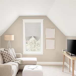 BLINDECOR | Tenda plissettata velcrata sin trapano, pieghevole, TR Basic 30, grigio, 60 x 190, pieghevole, traslucida para finestre
