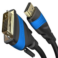 KabelDirekt – Cavo adattatore HDMI-DVI – 5 m bidirezionale, DVI-D 24+1/cavo HDMI High Speed, 1080p/Full HD, cavi video digitale, collegamento di dispositivi HDMI a monitor DVI o viceversa, nero