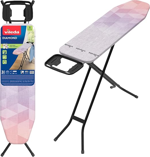 Vileda Tabla de Planchar Diamond S, Funda de Titanio, Altura Ajustable