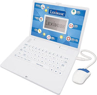 Lexibook, Ordenador Educativo y Bilingüe Español/Inglés, Juguete para niños con 124 Actividades para Aprender Matemáticas, Dactilografía, Lógica, Lectura del Reloj, Jugar y Música, Blanco, JC598i2