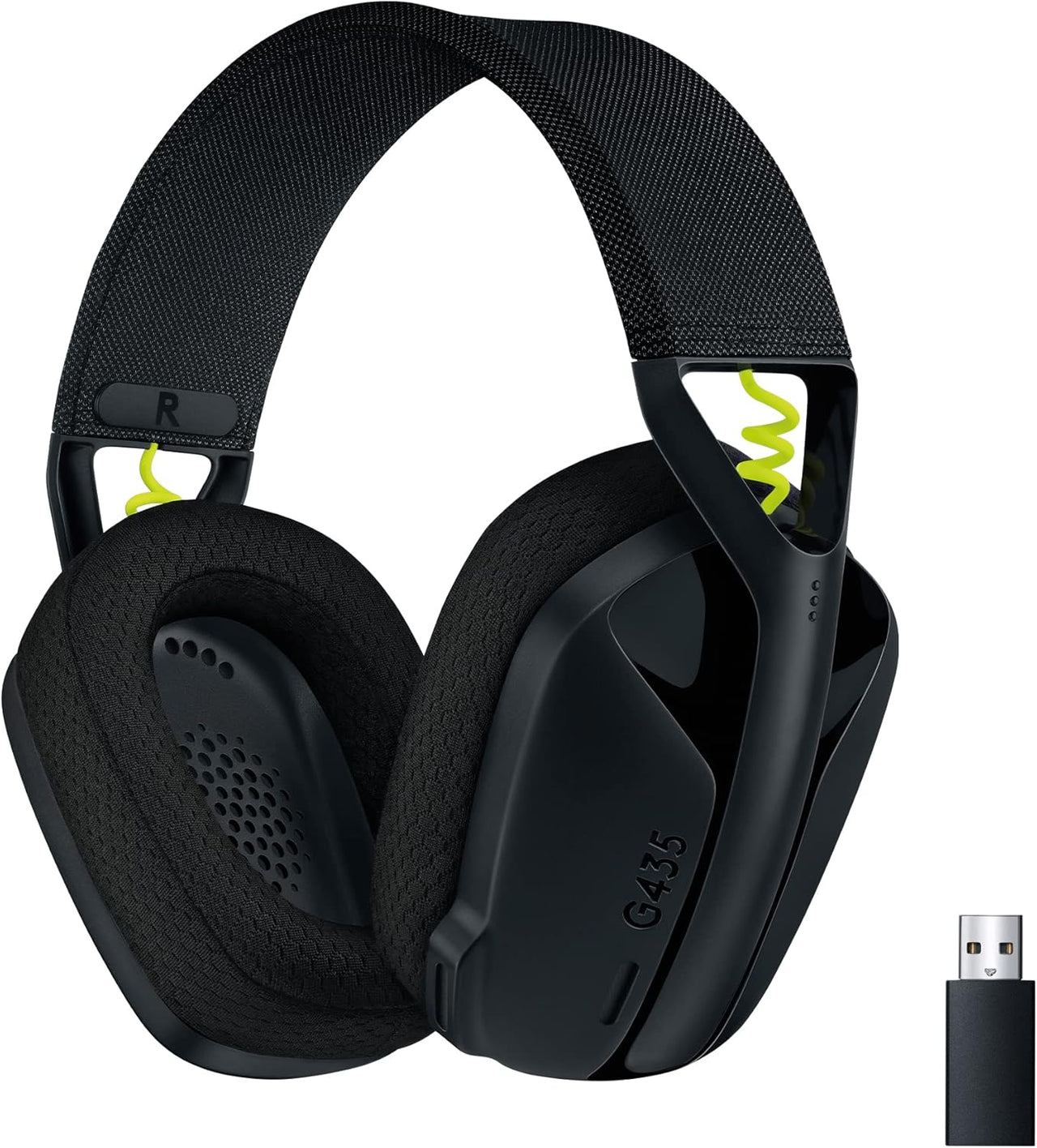 Logitech G G435 LIGHTSPEED, auriculares inalámbricos y Bluetooth para gaming - Auriculares ligeros circumaurales, micrófonos integrados, Dolby Atmos, PC, PS4, PS5,Nintendo Switch/Switch 2, móvil-Negro