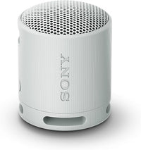 Sony Altavoz Bluetooth SRS-XB100, Ligero, Compacto, Altavoz Resistente al Agua y al Polvo IP67, hasta 16 h de batería, Correa Adaptable, Gris Claro