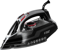 Russell Hobbs Plancha de Ropa Power Steam Ultra - 3100W, Suela Cerámica, Planchado Seco, Golpe Vapor 210g, Antical, Antigoteo, Función Autolimpieza, Apagado Automático, Negro - 20630-56