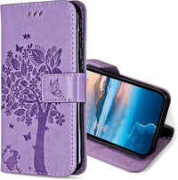 KANVOOS Funda para Samsung Galaxy A22 4G / M32 4G / M22 4G, Funda Tapa Libro Movil de Cuero PU, Ranura para Tarjeta Plegable Billetera Carcasa para Samsung A22 4G / M32 4G / M22 4G (Lavanda)