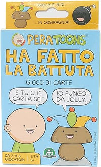 Giochi Preziosi Pera Toons - Juego de Cartas para niños, Divertido Juego para Toda la Familia, con Batidos y fríos, colecciona Las batallas para Ganar, de 2 a 6 Jugadores, Juegos Infantiles de 5 años