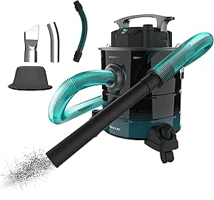 Cecotec Aspirador de Cenizas de 20L Conga Ash 5000 Free. 1200W, Poder de Succión 18kPa, Tubo con Recubrimiento Metálico, Boquilla de 38mm, Fácil Transporte Gracias a Sus Ruedas y Asa