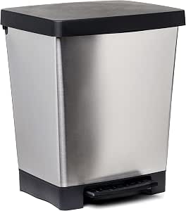 Tatay Cubo de Basura Cubik Deco 21 L 33,5x30x39 cm Apertura con Pedal