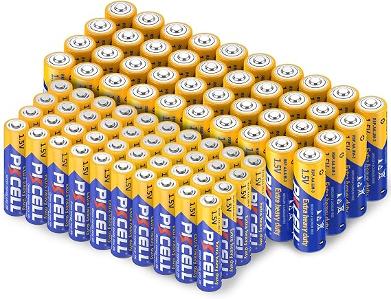 40 Pilas AA R6P + 40 Pilas AAA R03P de Carbono de 1,5 V. PKCELL