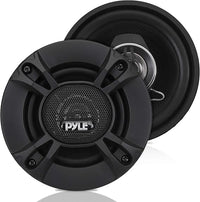 Pyle Altavoces coaxiales Coche, Parlantes para Auto, 240W 4”, Componente de reemplazo rapido OEM, para Puertas del vehiculo/Panel Lateral, Universales, 1 par, Color Negro