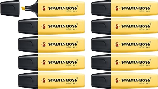 STABILO - Marcador - BOSS ORIGINAL Pastel - Pack de 10 - amarillo cremoso