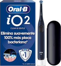 Oral-B iO 2 Cepillo de Dientes Eléctrico Azul Mar, 1 Cabezal, 1 Estuche De Viaje, 3 Modos De Cepillado, Sensor De Presión y Temporizador, Diseñado por Braun, Edición Limitada