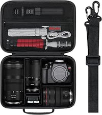 Elonbo Estuche para Canon EOS Rebel T7 / T6 / R50 / R100 / R5 / R6 Mark II / R7/ R8 / 90D / T8i / T5 / 5D Mark IV Cámara DSLR, Negro