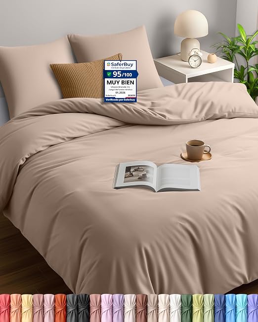 Utopia Bedding Funda Nordica Cama 105 200x200, Beige