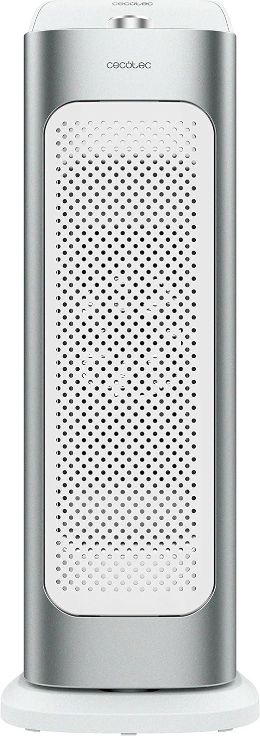 Cecotec Calefactor Eléctrico Cerámico Ready Warm 6700 Ceramic Sky. 2000W, Termostato Regulable, Motor DC, Control Manual con Ruedecilla, 3 Modos, Oscilación, Cobertura 20m2