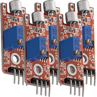 AZDelivery 5 x KY-038 Micrófono Detección de Sonido de Alta Sensibilidad Módulo Pequeño Compatible con Arduino con E-Book Incluido!