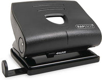 Rapesco PF8700B1 Perforadora de 2 Agujeros 820-P con Protección Antibacteriana, 22 Hojas de Capacidad, Negro