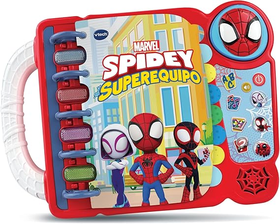 VTech - Aprendo a Leer con Spidey y su superequipo, Libro Educativo, Juguete para niños +3 años, Versión ESP