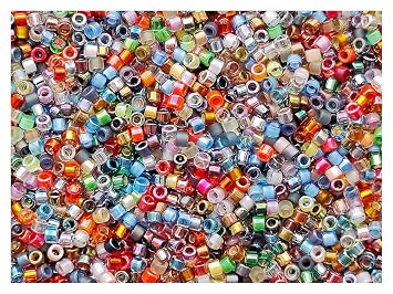 10 g Delica Seed Beads 11/0, Japanese Glass Beads Miyuki, Jet Negro