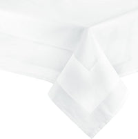 ZOLLNER Mantel Blanco Cuadrado de algodón, 210x210 cm, con Orla Satinada