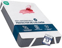 Funda Impermeable para colchón, 105x190 cm, con 4 Correas en Las Esquinas