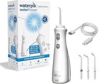 Waterpik Irrigador Dental Inalámbrico, Cepillo de Dientes Eléctrico con Batería Recargable, Elimina la Placa Acumulada entre los Dientes, Irrigador Bucal Portátil, Blanco - (WF-13)