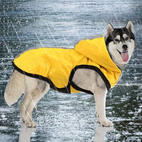 Idepet Chaqueta Impermeable para Perros 2 en 1, Mono liviano para Mascotas, con Capucha para Perros, Cubierta Completa, Transpirable, para Lluvia, para Perros pequeños, medianos y Grandes (XL, Azul)