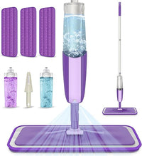 Mopa Fregona con Pulverizador, MEXERRIS Mopas de Limpieza Suelos con 2 Botellas Recargables Spray Mop Fregona Microfibra para el Hogar, Cocina, Industrial, Azulejos, Madera Dura, Madera, Laminados