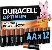 DURACELL Optimum AA Pilas Alcalinas (Paquete de 12) 1.5V, LR06