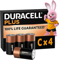 Duracell Plus C Batterien, LR14, 4 Stück, Duracell Batterien C für Alltagsgeräte