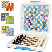 ColorBaby CB Games Set 7 Juegos de Mesa, El parchís, Ajedrez, Serpientes y escaleras, Backgammon, para 2 ó más Jugadores, Juguetes niños 5 años (39451)