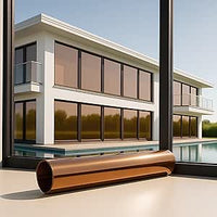 MARAPON® Vinilos para Ventanas con Adhesión Estática Efecto Espejo [44.5x200 cm] – Vinilo Ventana Privacidad y Protección UV, Infrarrojos – Vinilos Adhesivos para Cristales Protección contra el Calor