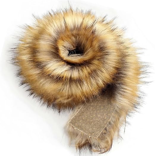 Eulihent Rolla de pelo sintético de 7cmx100cm, cinta de pelo sintético, rollo de borde de pelo sintético, pelo sintético para manualidades, costura y decoración - Ideal para bordes, disfraces y
