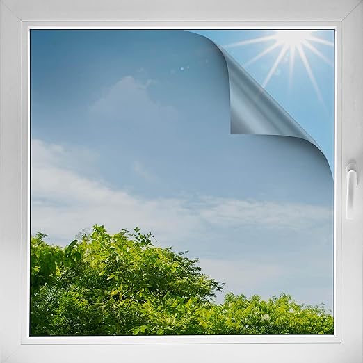 d-c-fix Película para Protección Solar Estática (90x200cm) Película para Ventanas con 99% Protección UV, Reducir Calor, Película Oscurecedora, Película Térmica para Ventanas