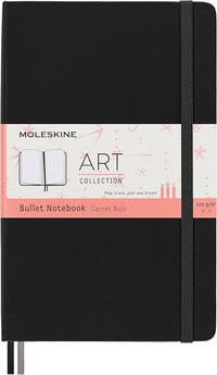 Moleskine Art Bullet - Cuaderno, tapa dura y cierre elástico, color negro, tamaño grande 13 x 21 A5, 192 páginas
