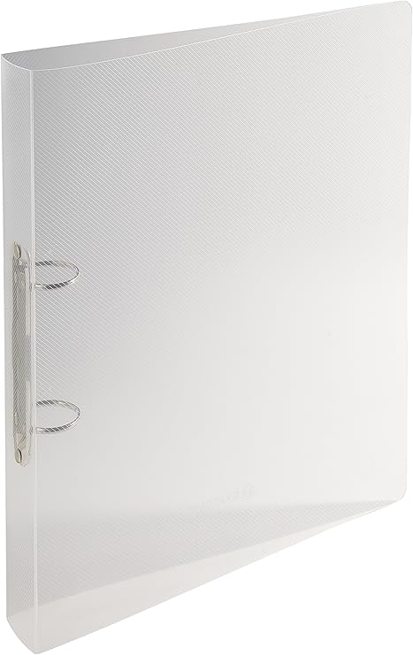 Exacompta - Réf. 54342E - 1 Classeur semi-rigide en PP Crystal - 2 anneaux ronds diamètre 30 mm - Dos 40 mm - Dimensions extérieures : 32 x 26,8 cm - Format à classer A4 Maxi - Coloris : cristal