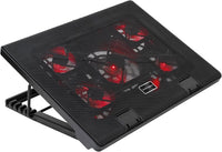 Mars Gaming MNBC2, Base PC, 5 Ventiladores, LED Roja, 2 x USB 2.0, 17.35
