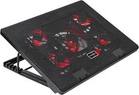 Mars Gaming MNBC2, Base PC, 5 Ventiladores, LED Roja, 2 x USB 2.0, 17.35