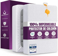 Protector de Colchón Impermeable 150x200 cm, hasta 40 cm