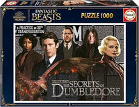 Educa - Puzzle de 1000 Piezas para Adultos | Fantastic Beasts. Incluye Pegamento Fix Puzzle para Poder pegarlo una Vez finalizado | A Partir de 14 años (19493)