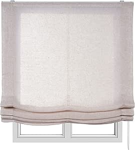 Estores Basic - Estor Pachetto, Estor Plegable sin Varillas, Estor paqueto Transparente Blanco, 90x175cm