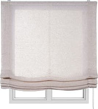 Estores Basic - Estor Pachetto, Estor Plegable sin Varillas, Estor paqueto Transparente Blanco, 90x175cm