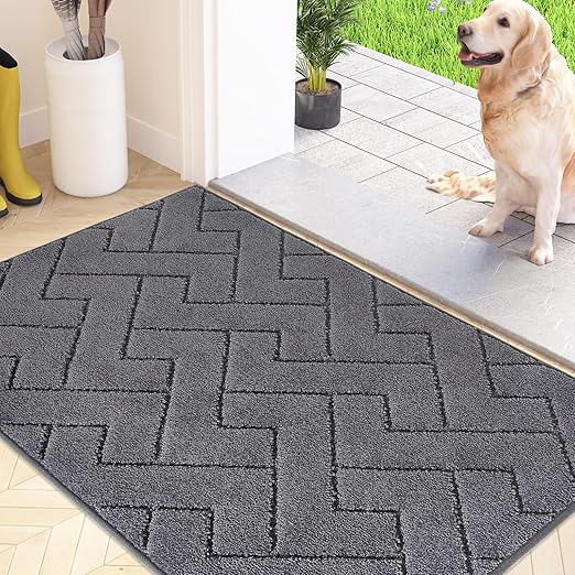 FCSDETAIL Felpudo Entrada Casa 50 x 80 cm, Alfombra Antideslizante y Lavable en Lavadora, Alfombra Atrapapolvo Absorbentes para Perro, Entrada, Puerta y Pasillo