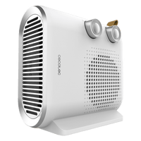 Cecotec Calefactor Eléctrico ReadyWarm 2050 Max Dual White, Termoventilador 2000 W, 2 niveles de potencia y 3 modos de funcionamiento, 20 m2